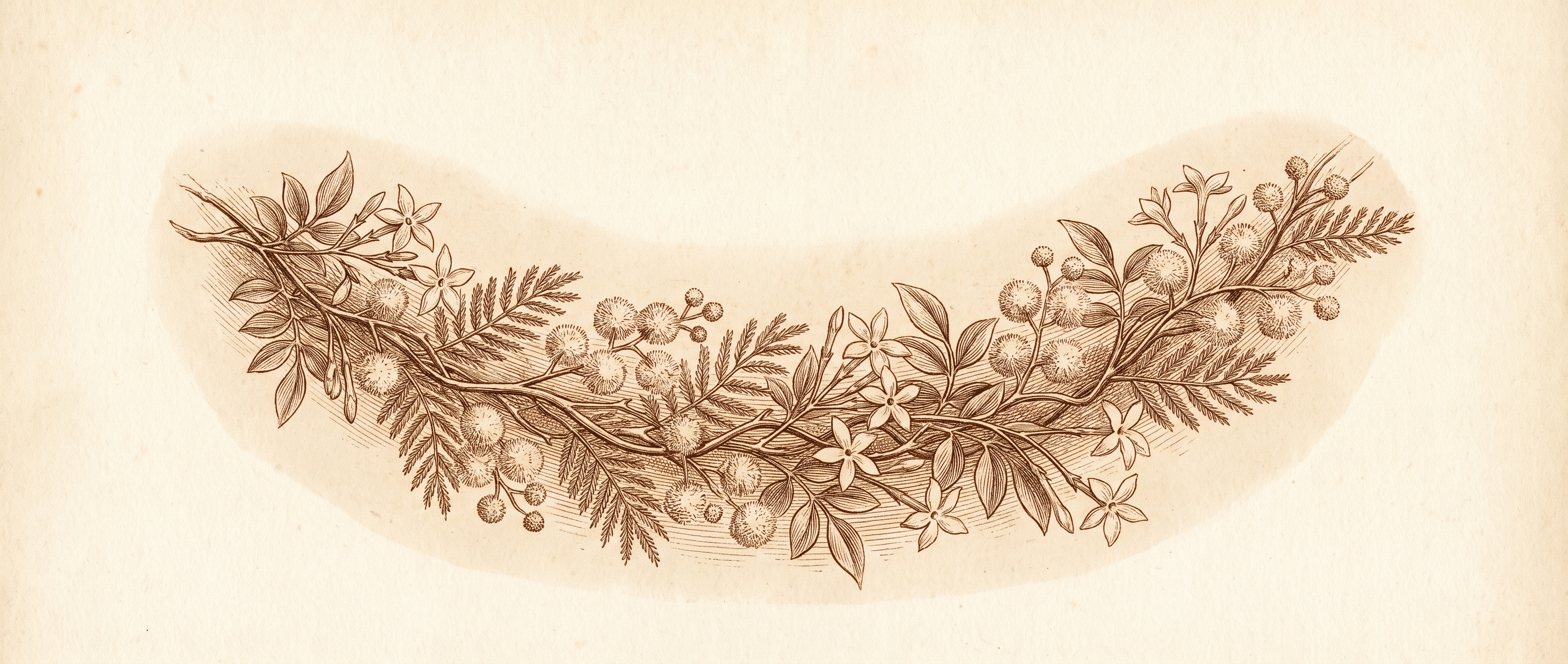 Garland weaving sampaguita and golden wattle together